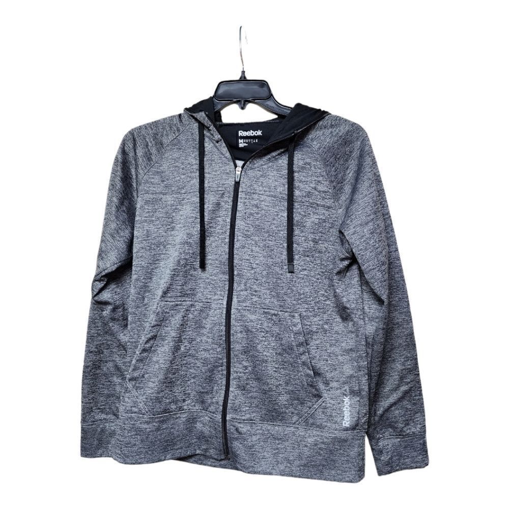 0086 - Reebok Gray Full Zip Hoodie w/front pockets - excellent